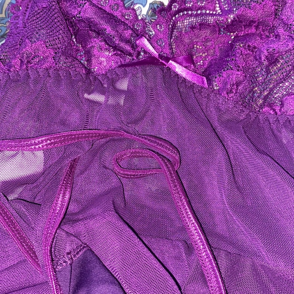 New Inventory 🔥Contrast Lace Mesh Slips With Thong🔥 - Picture 6 of 6